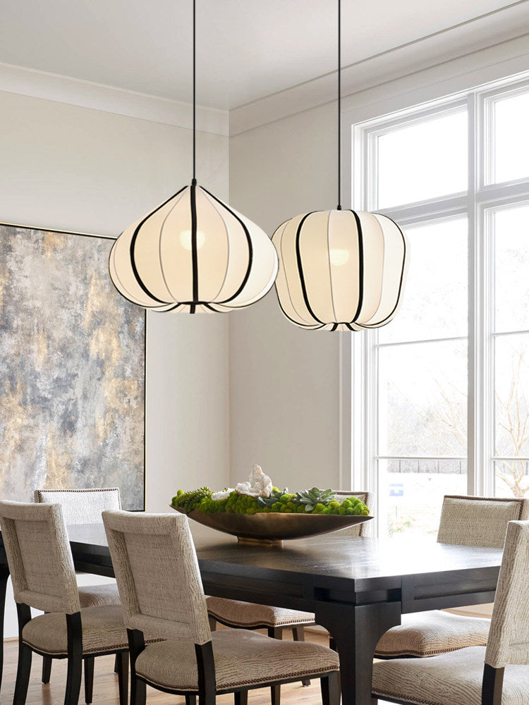 Fallowmere Ribbed Stretch Fabric Pendant Lamp
