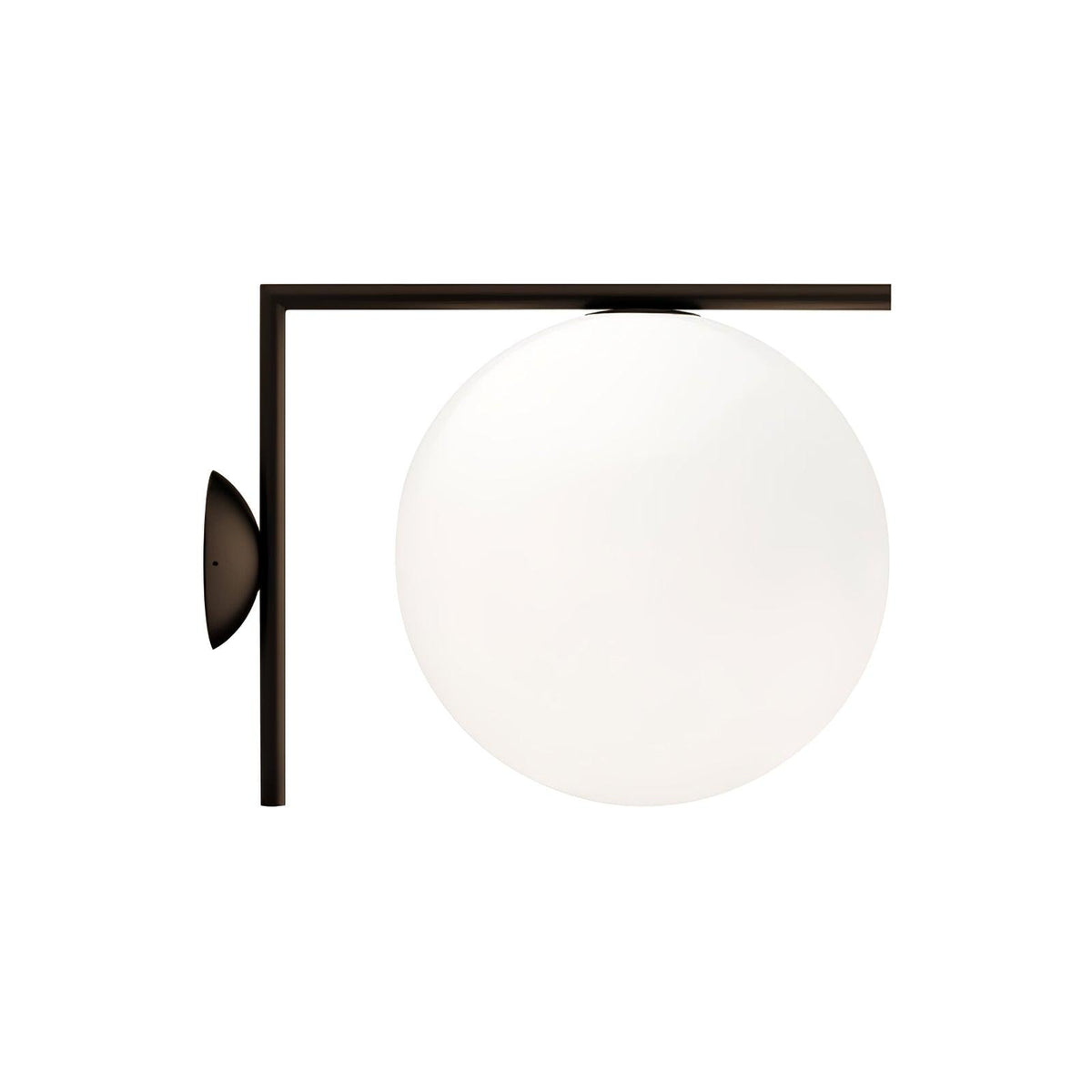 Candeeiro de parede Joanna moderno, minimalista, em vidro opalino soprado