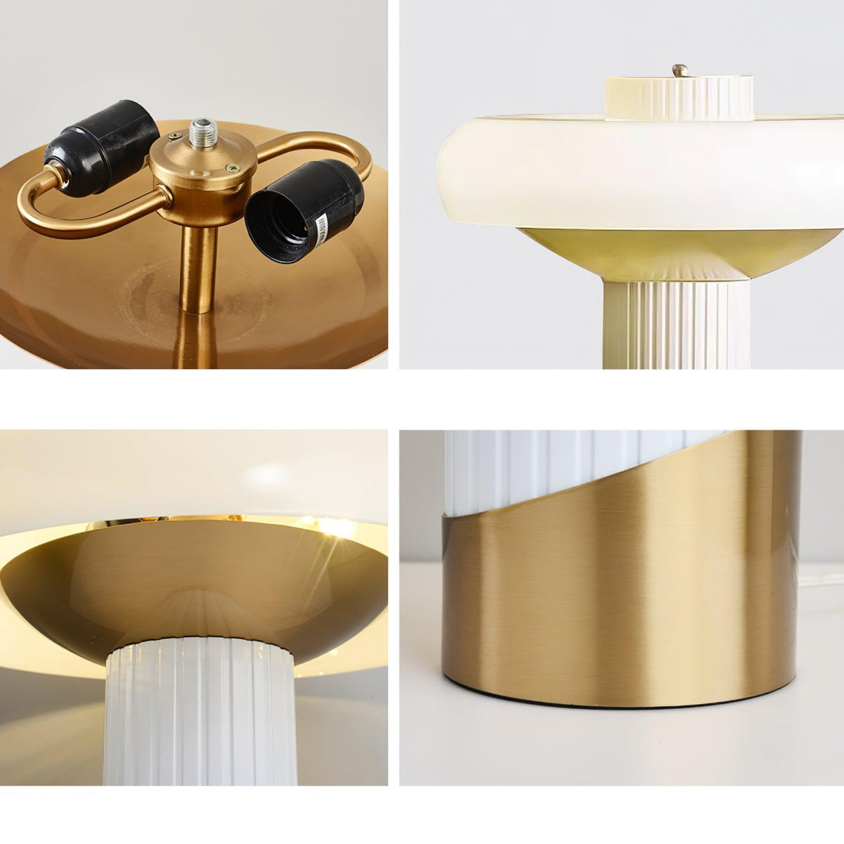 Candeeiro de mesa Velisine contemporâneo em vidro