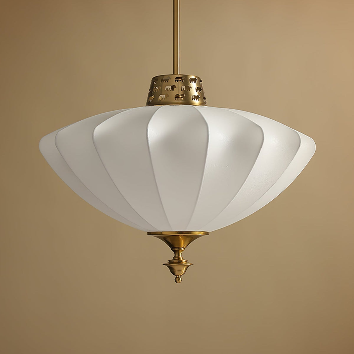 Ortalara elegant vintage-pendel i silke med blomsterdesign