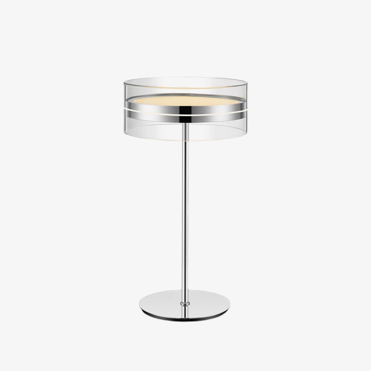 Candeeiro de mesa de vidro e cromado Lioreette