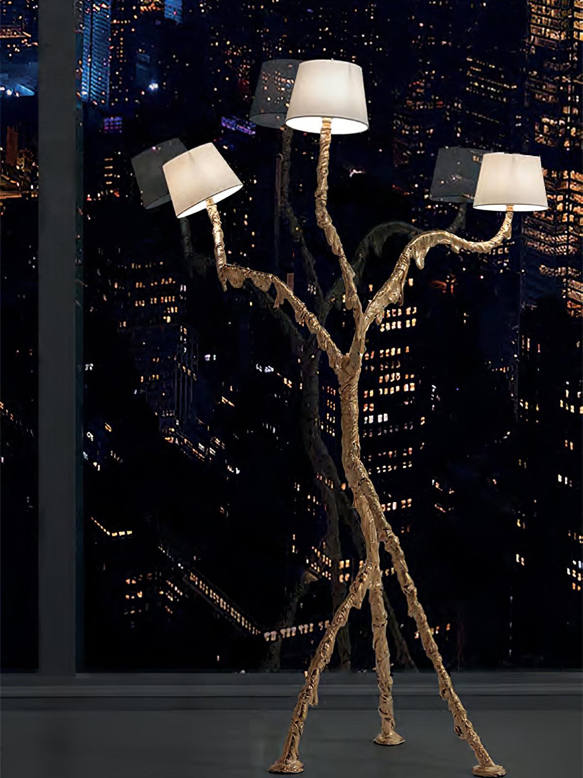 Dendria skulpturel gulvlampe med tre grenarme