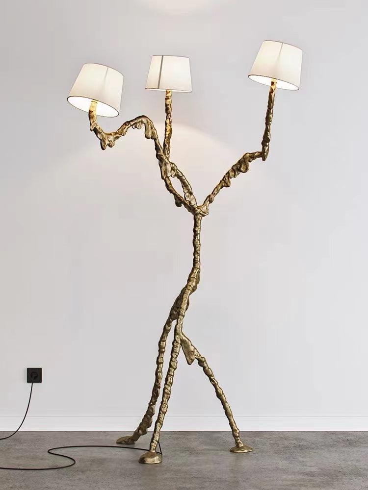 Dendria skulpturel gulvlampe med tre grenarme