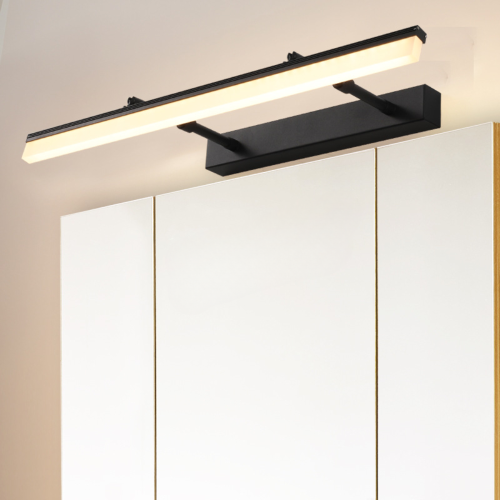 Arisha Modern Rectangular Wall Lamp,Black/Silver