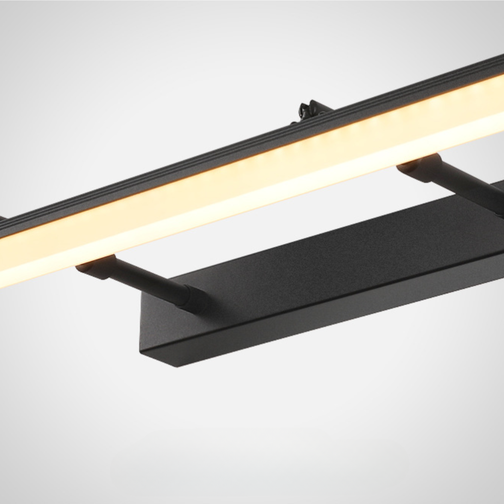 Arisha Modern Rectangular Wall Lamp,Black/Silver