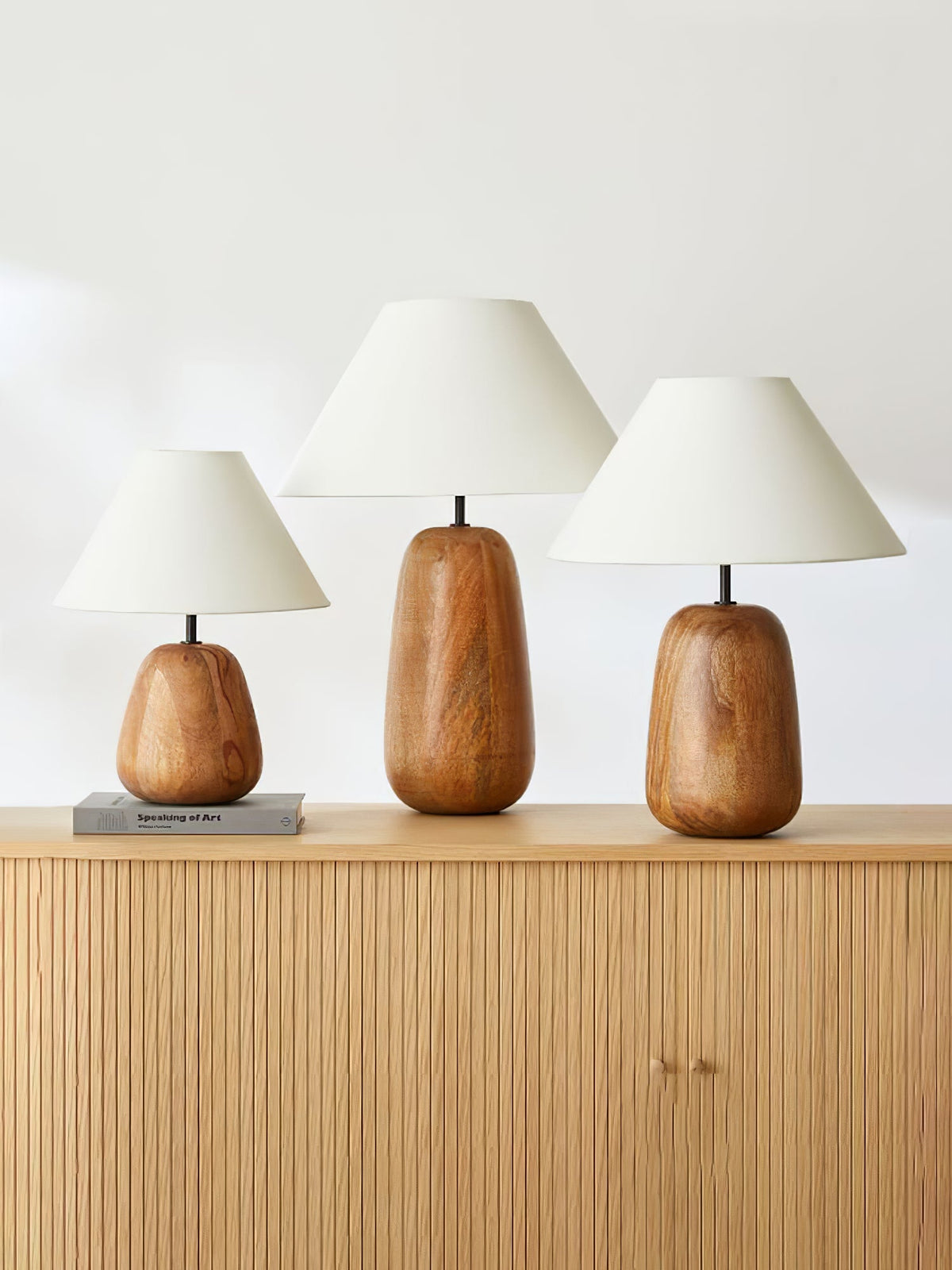 Candeeiro de mesa em madeira Lindenier