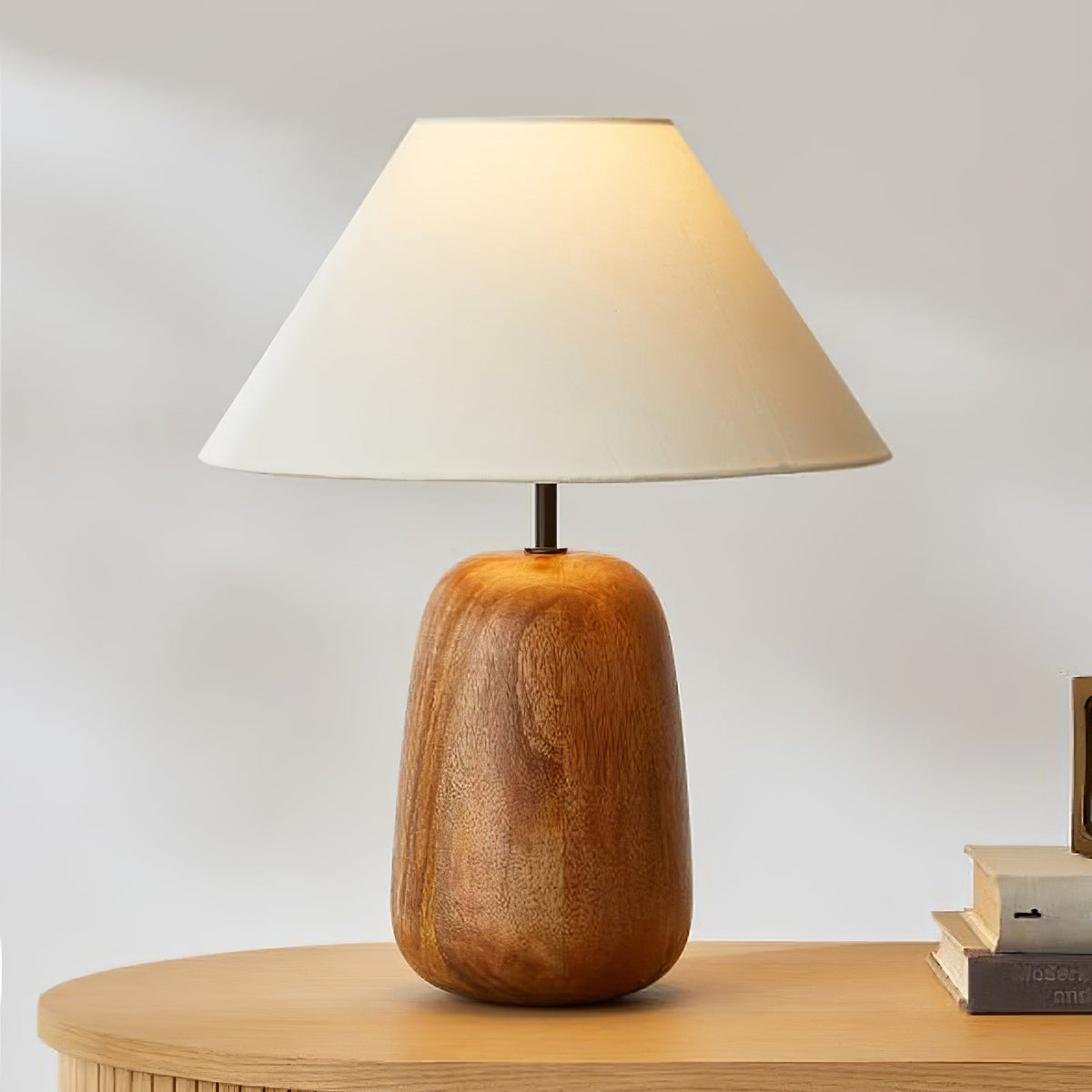 Candeeiro de mesa em madeira Lindenier