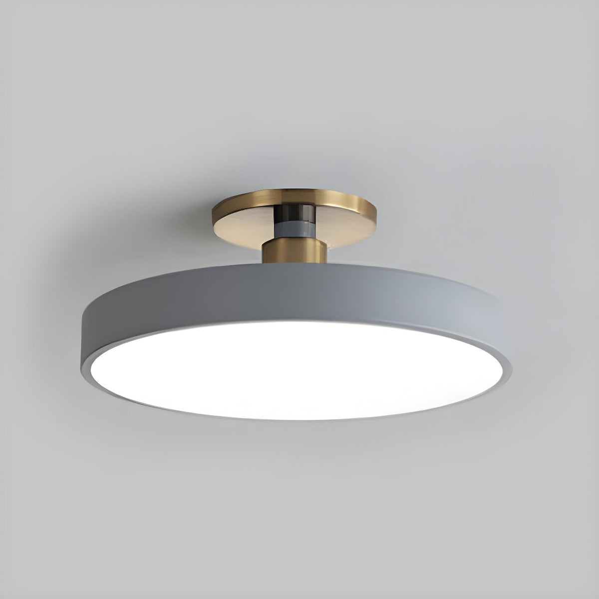 Aureiella moderne loftlampe, plan montering, sort og guld