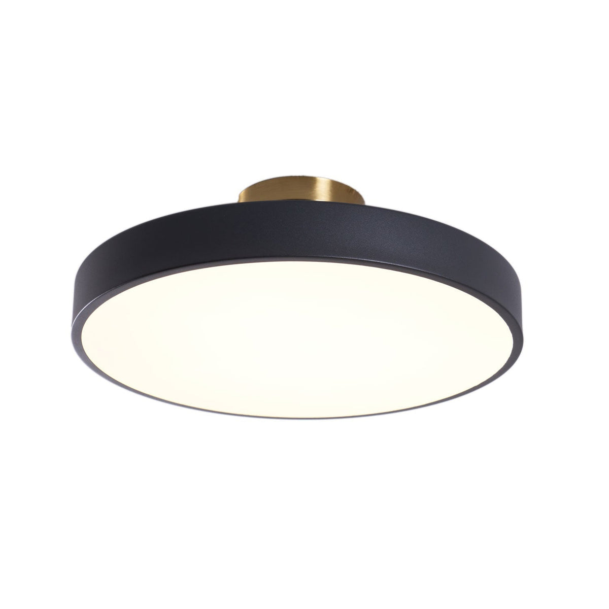 Aureiella moderne loftlampe, plan montering, sort og guld