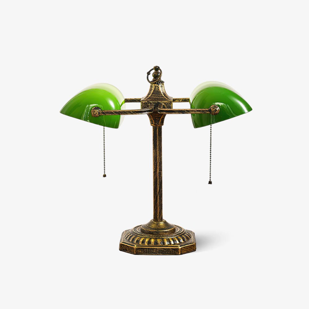 Osilel vintage skrivbordslampa i mässing