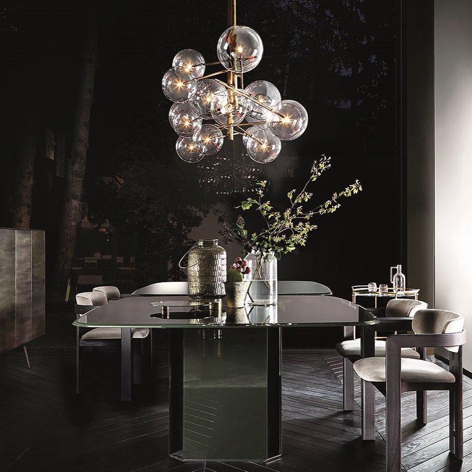 Aveno LED-ljósakróna úr glæru kristalgleri