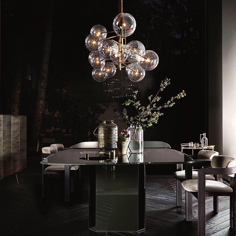 Aveno LED-ljósakróna úr glæru kristalgleri