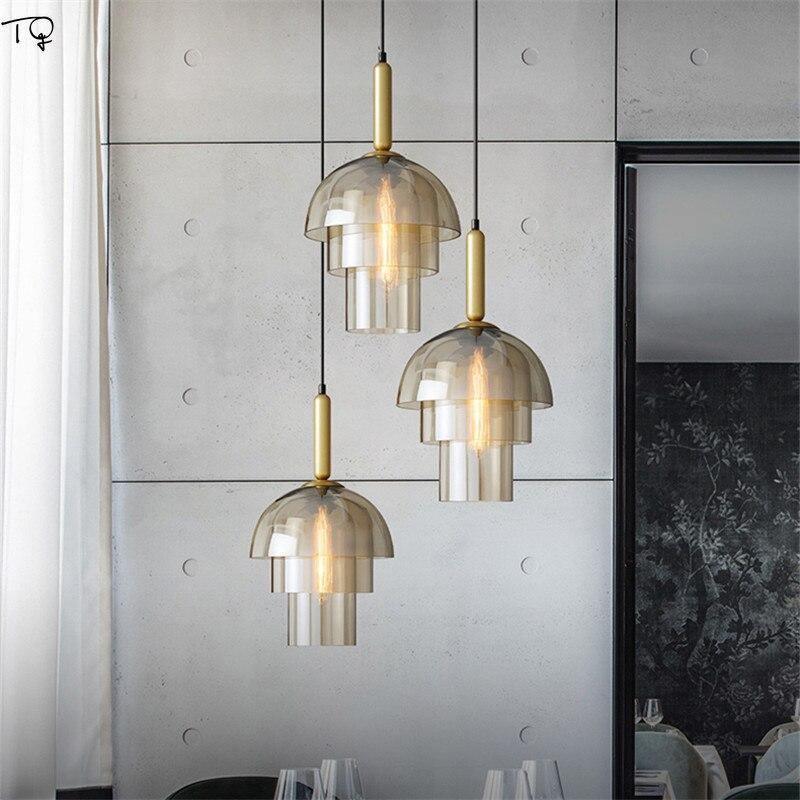 Renley pendellampa med konjakfärgad glaskupa och mässing, mid-century