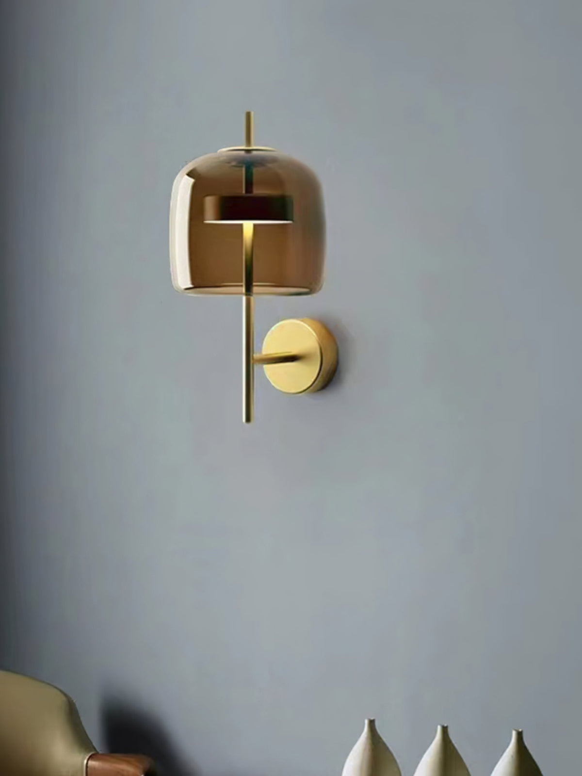 Candeeiro de parede em vidro artístico nórdico premium Caless