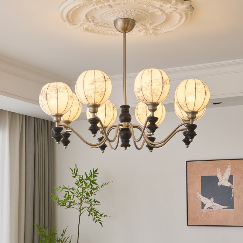 Osilan traditionel elegant vintagekrystallsekrone i træ