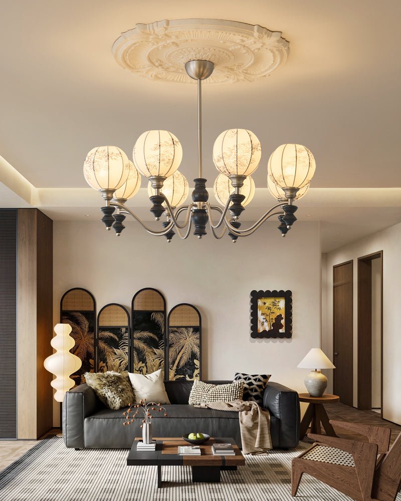 Osilan traditionel elegant vintagekrystallsekrone i træ