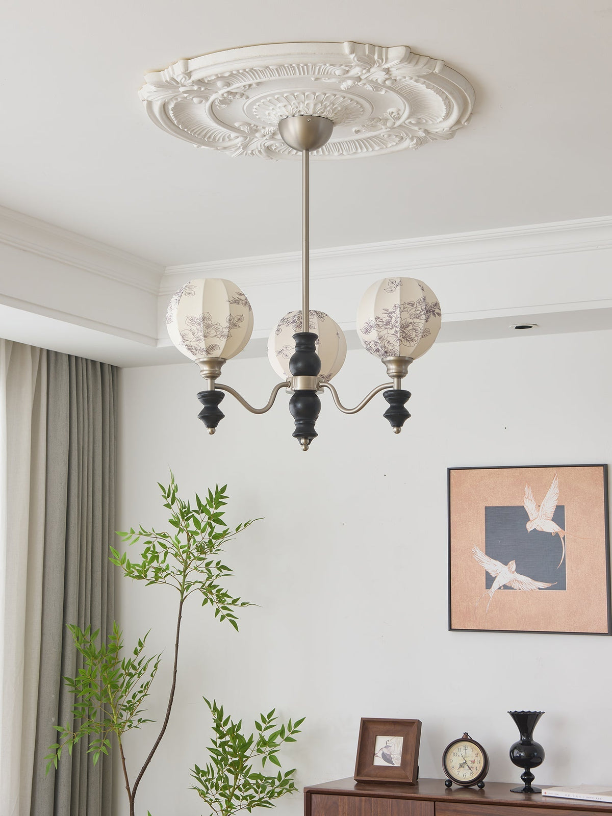 Osilan traditionel elegant vintagekrystallsekrone i træ