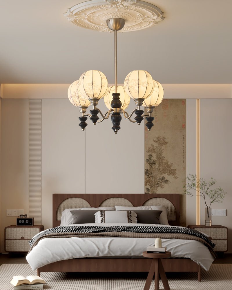 Osilan traditionel elegant vintagekrystallsekrone i træ
