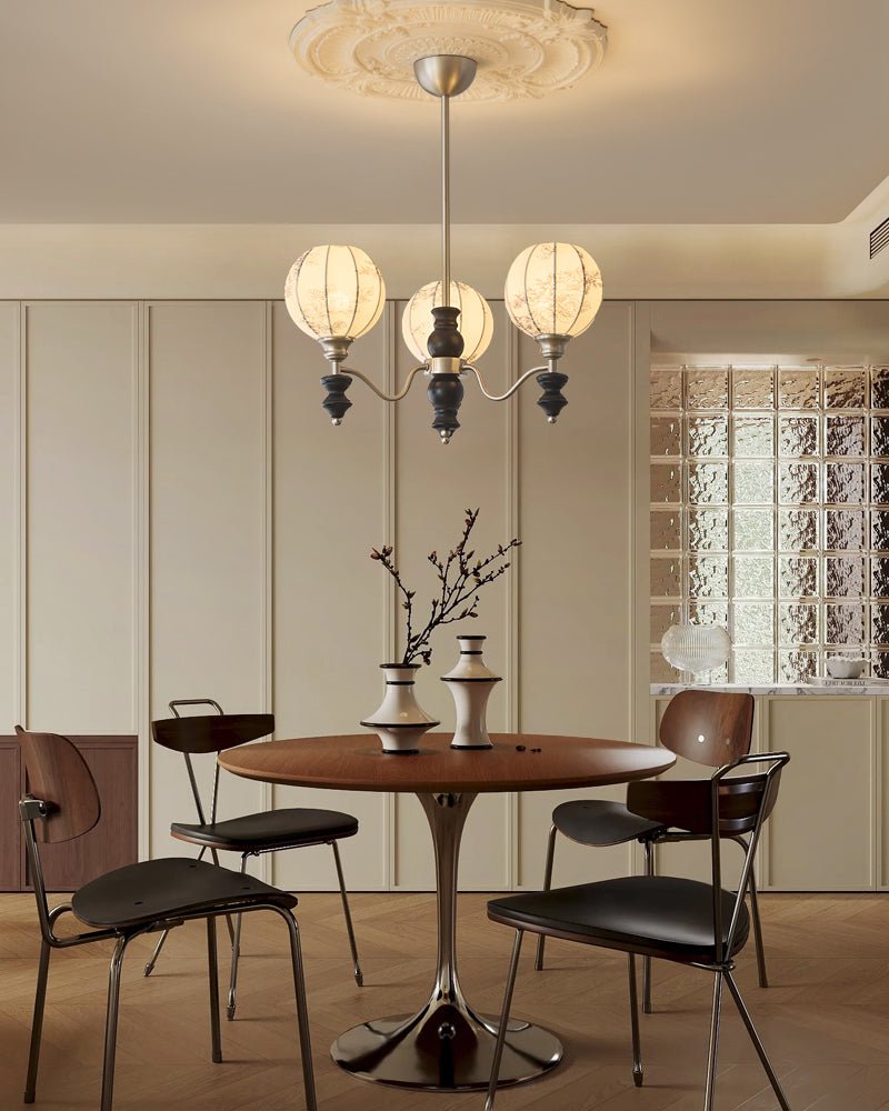 Osilan traditionel elegant vintagekrystallsekrone i træ