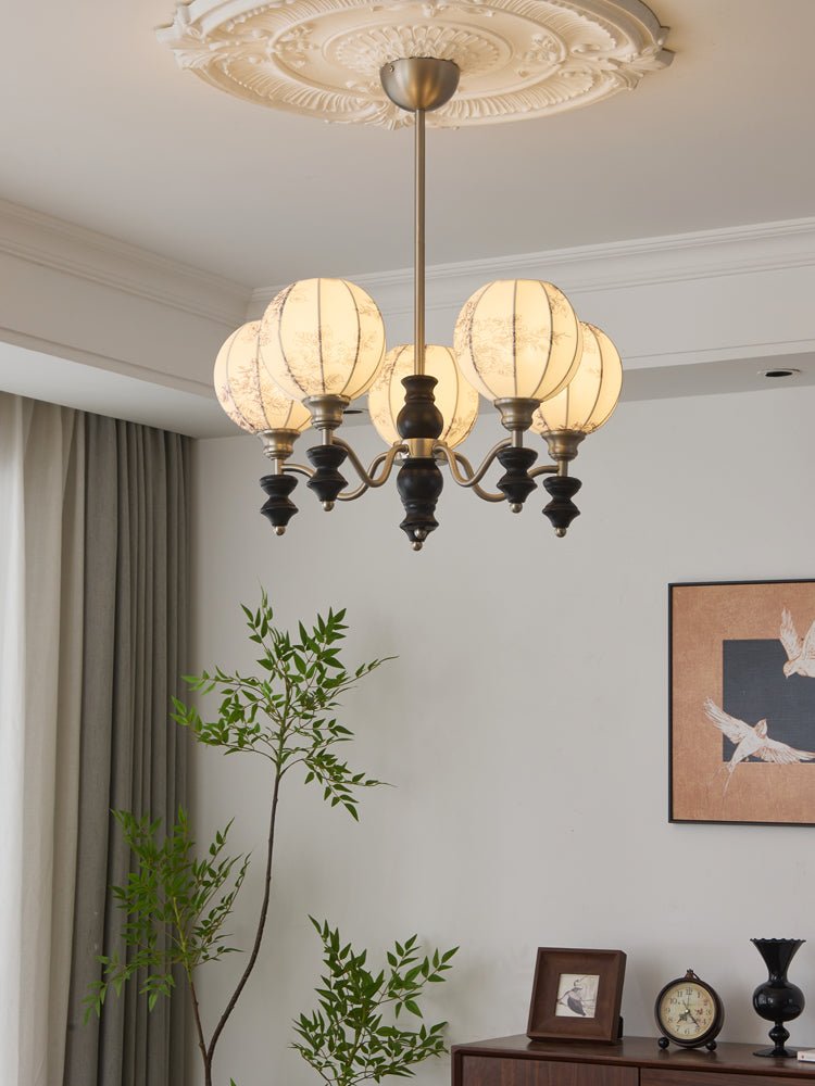 Osilan traditionel elegant vintagekrystallsekrone i træ