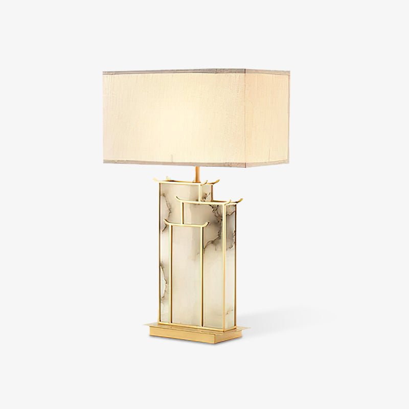 Nysilor rektangulær bordlampe i glas