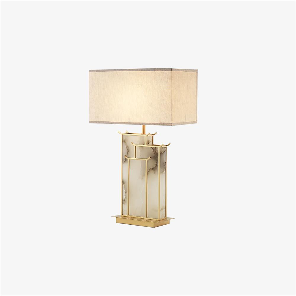 Nysilor rektangulær bordlampe i glas