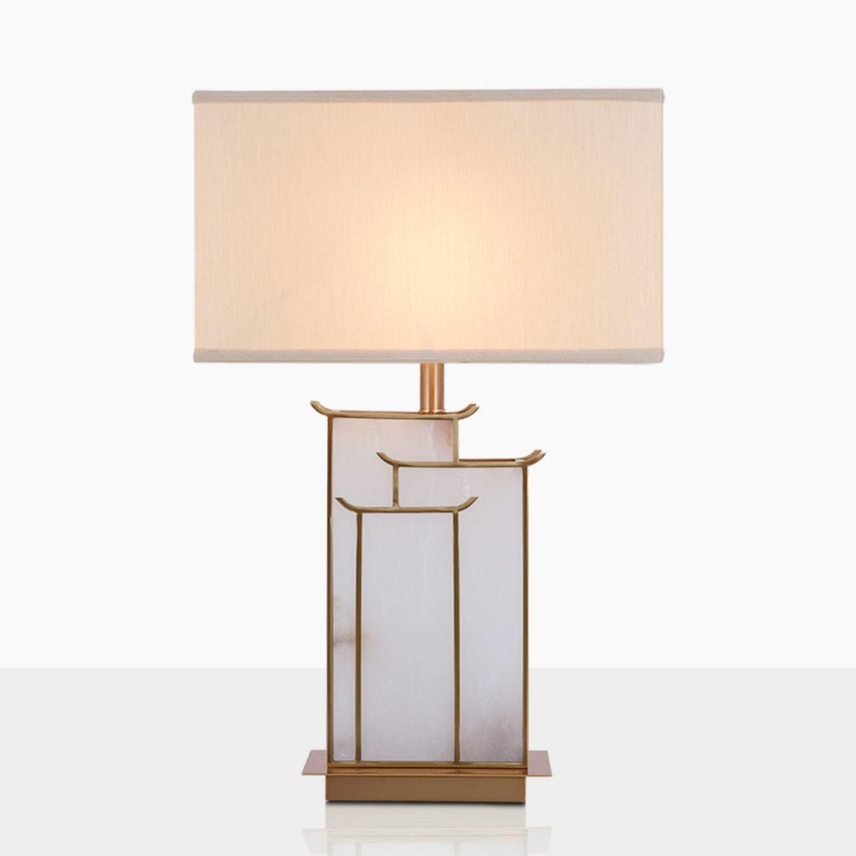 Nysilor rektangulær bordlampe i glas