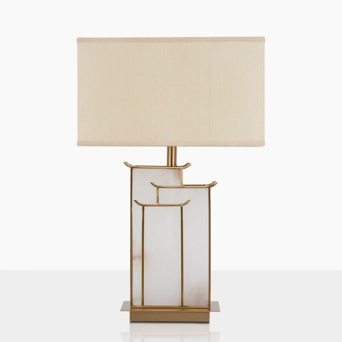 Nysilor rektangulær bordlampe i glas