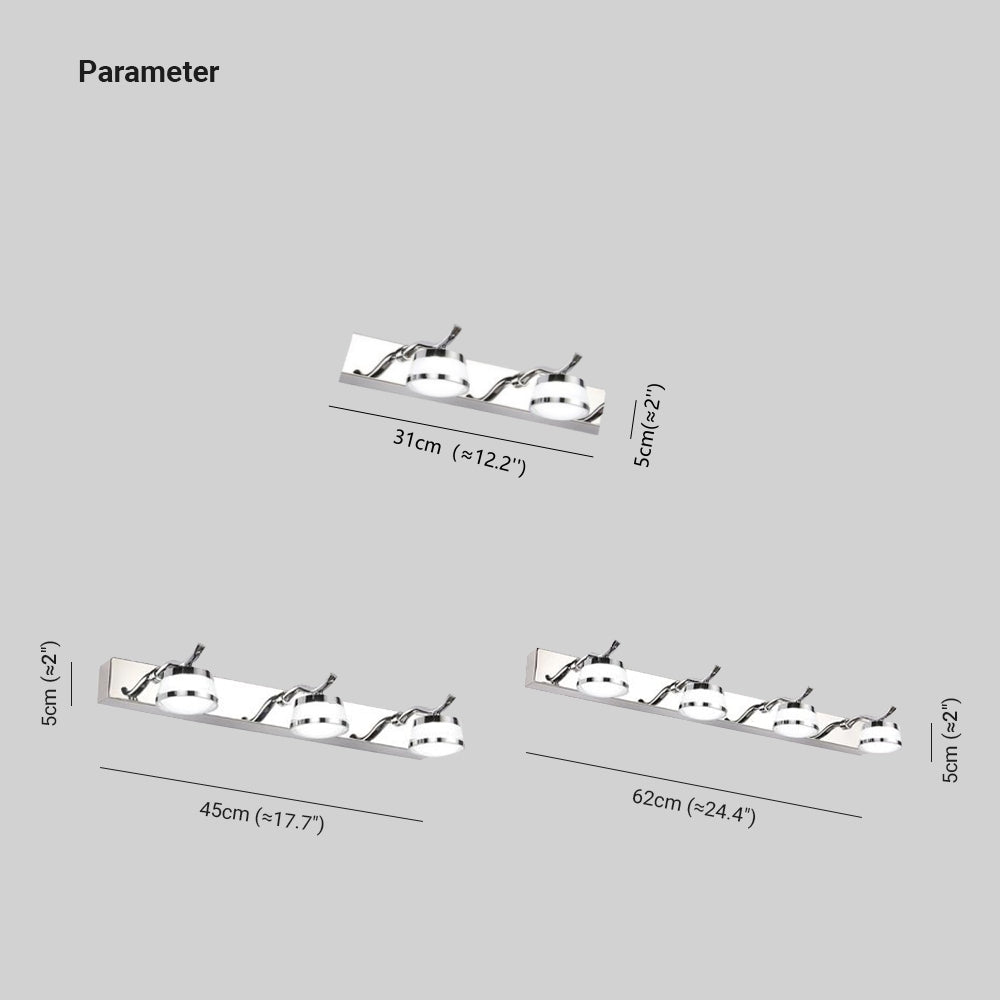 Arisha moderni pallomainen peilinedusvalaisin, makuuhuone/kylpyhuone