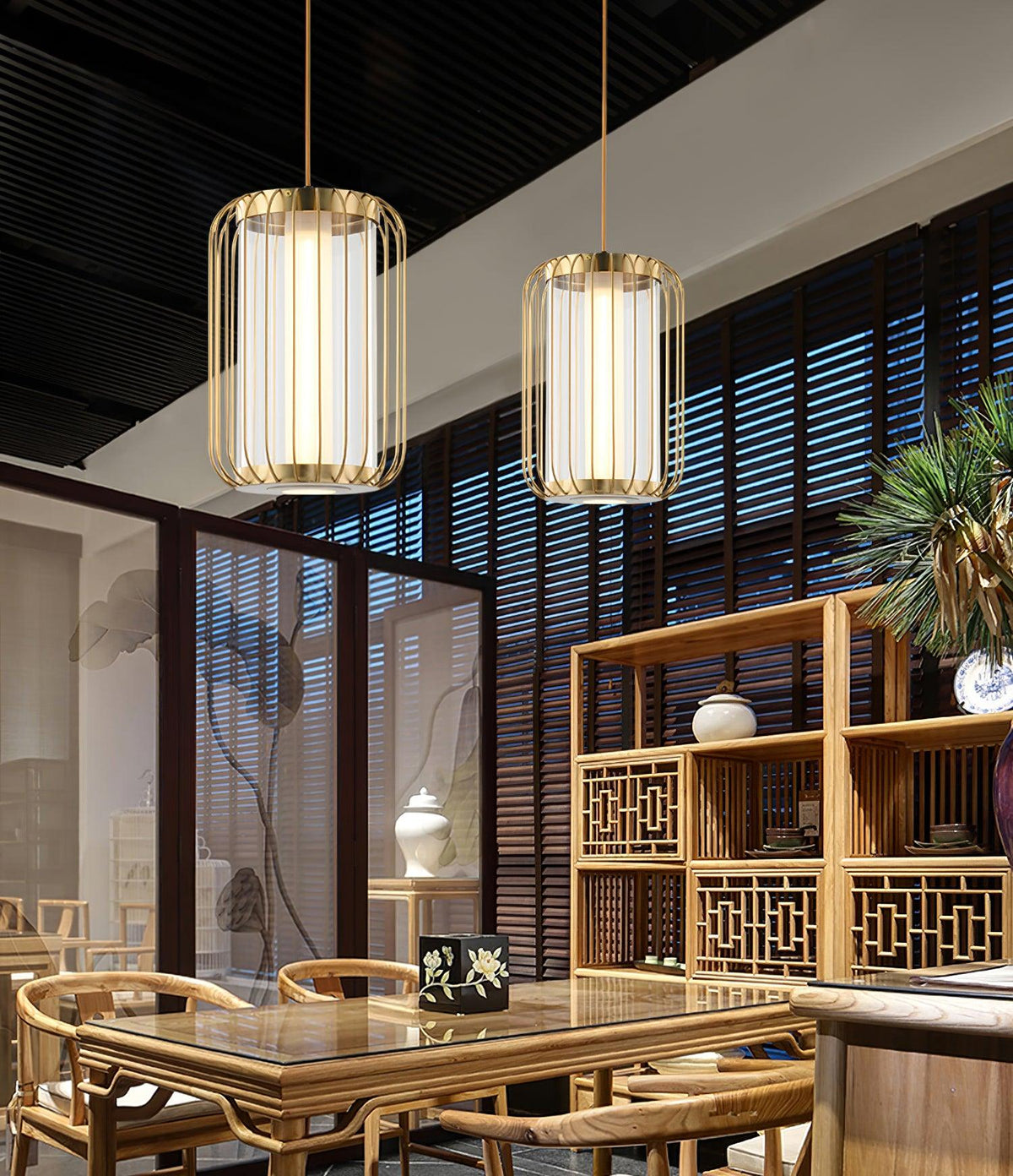 Erinielis-pendel­lampe i glas