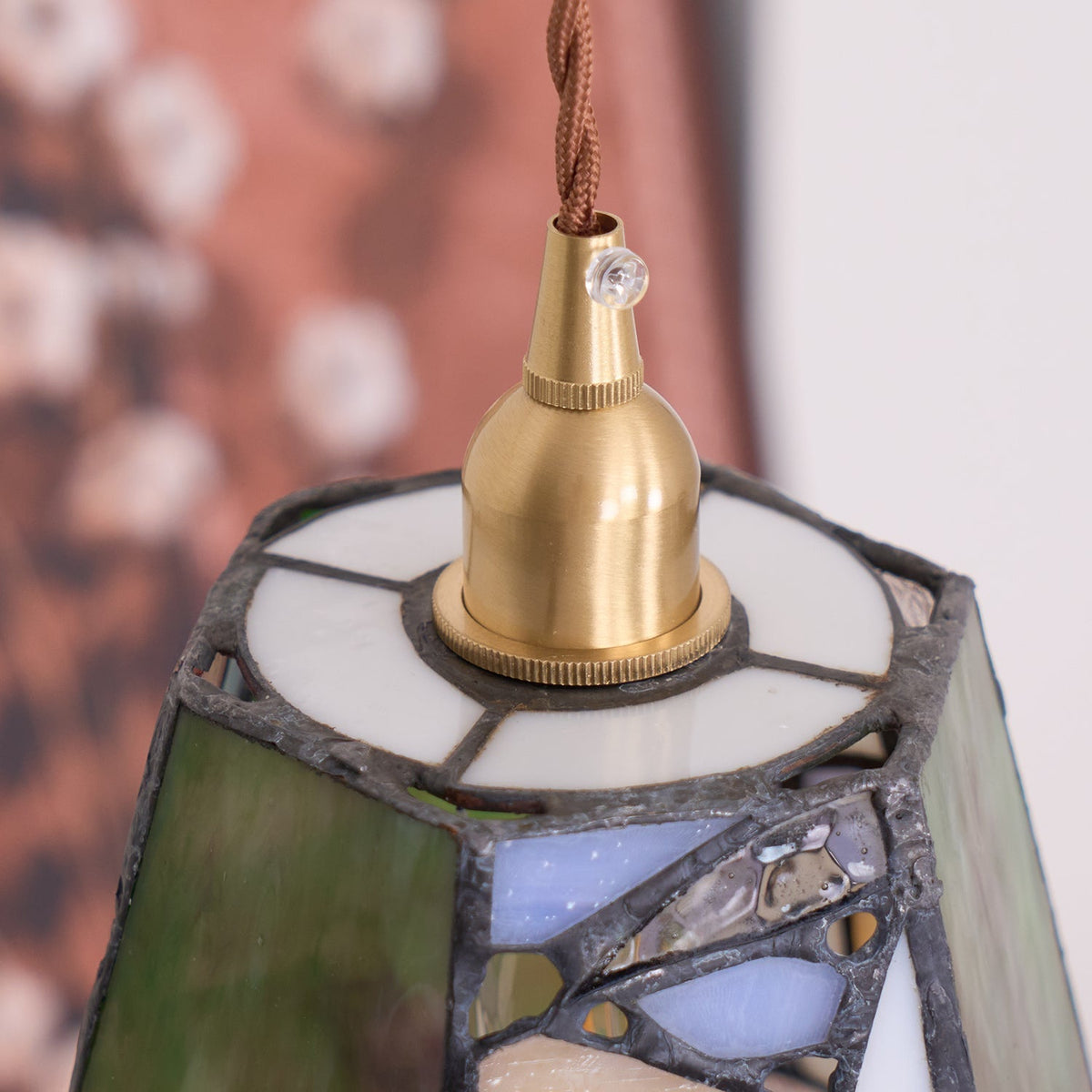 Fira Tiffany-Style Stained Glass Pendant Light