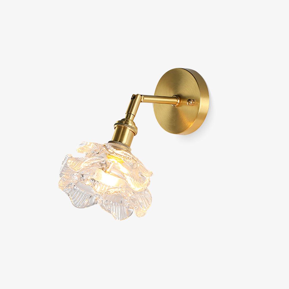 Petal vintagevägglampa i mässing