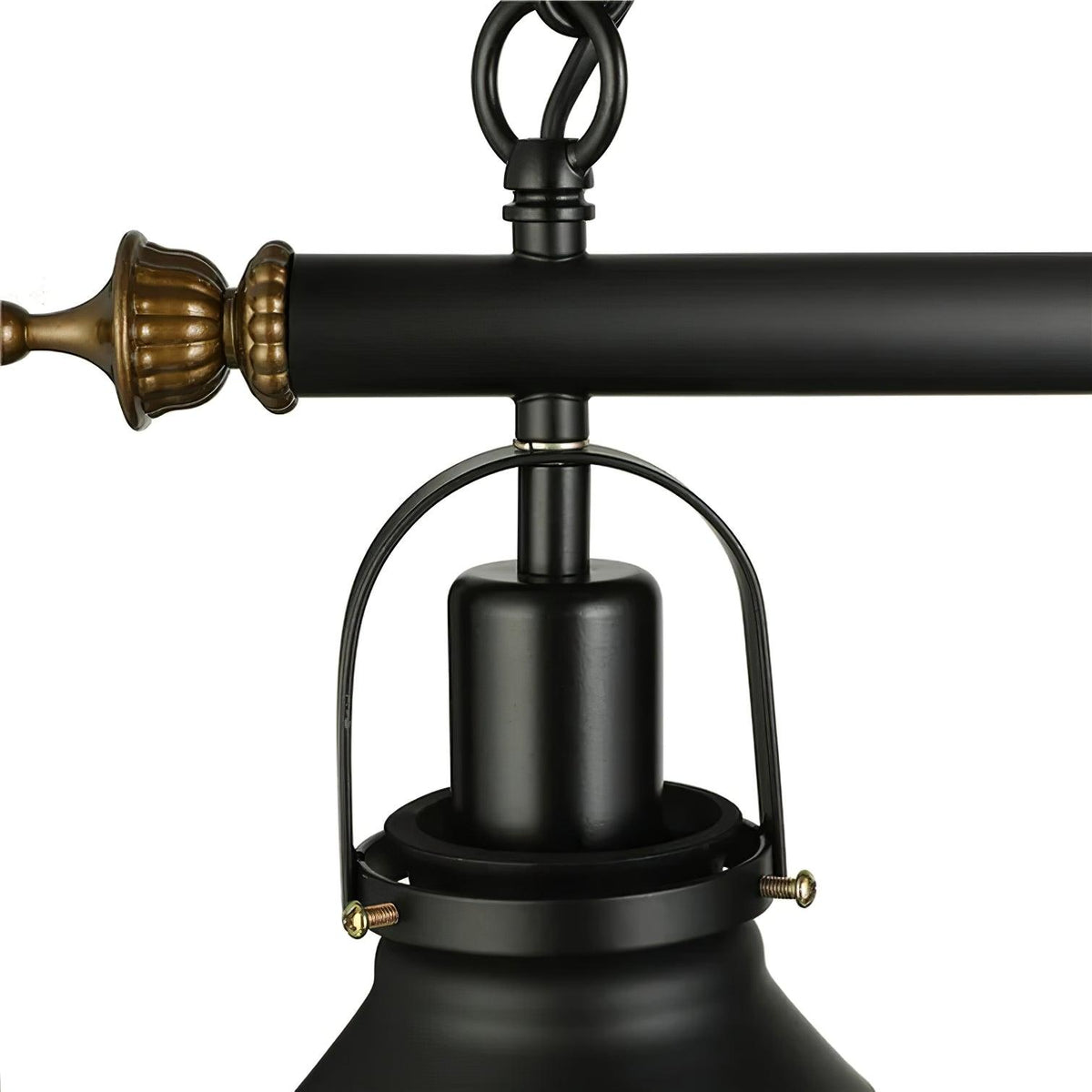 Candeeiro de teto Rivi com bola de bilhar, vidro preto, moderno