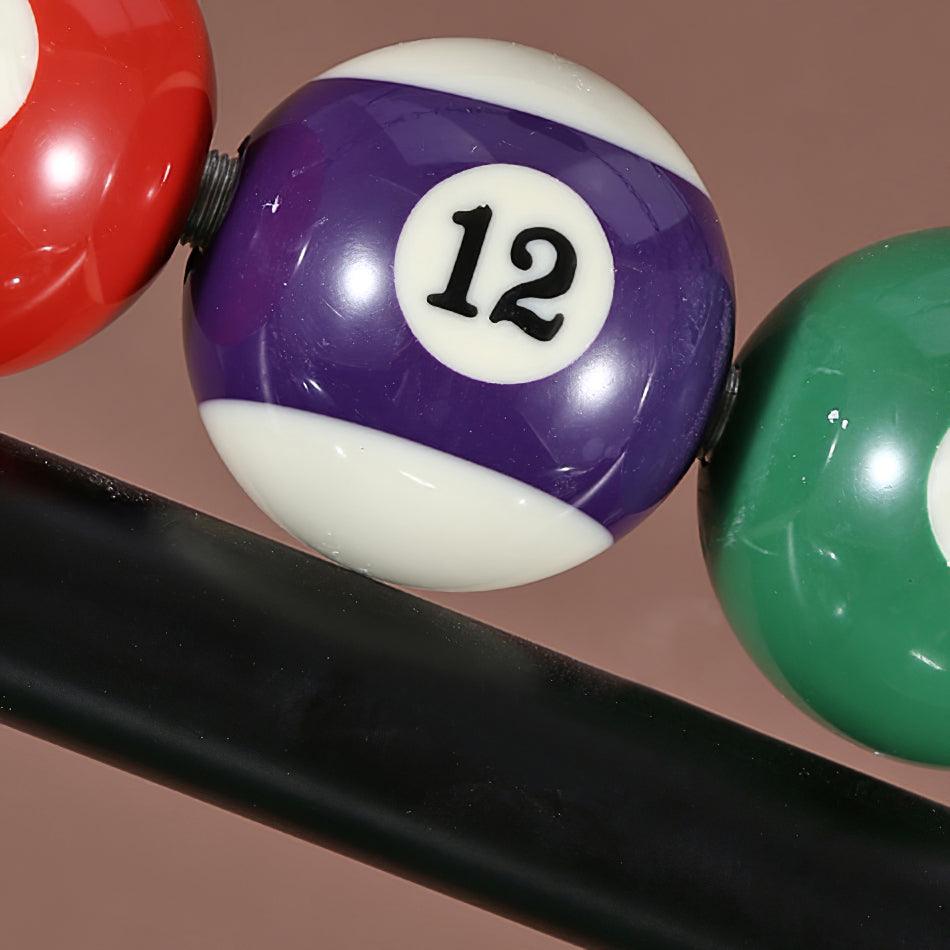 Candeeiro de teto Rivi com bola de bilhar, vidro preto, moderno