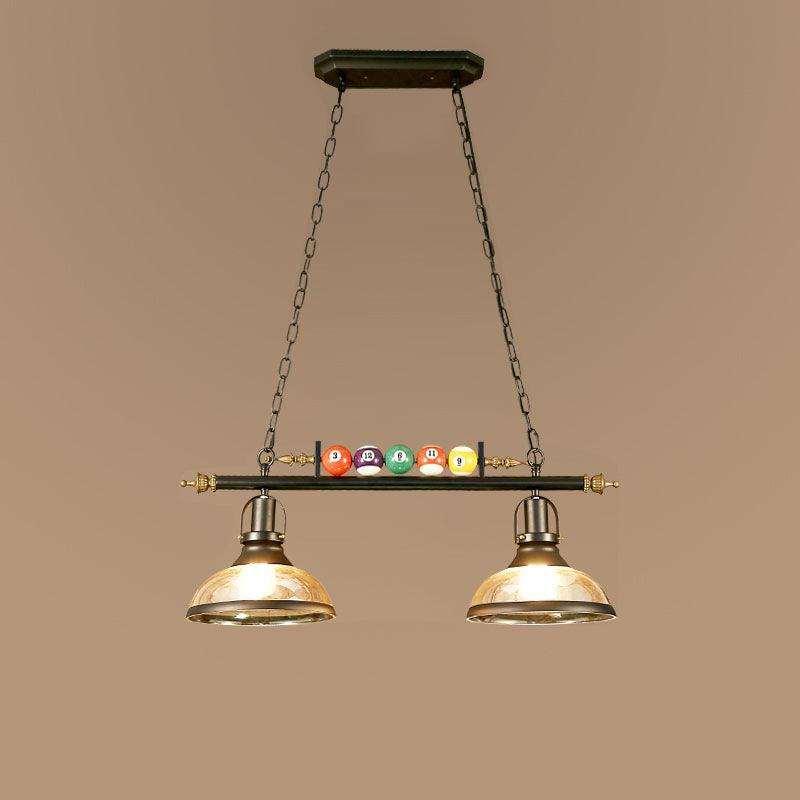 Candeeiro de teto Rivi com bola de bilhar, vidro preto, moderno
