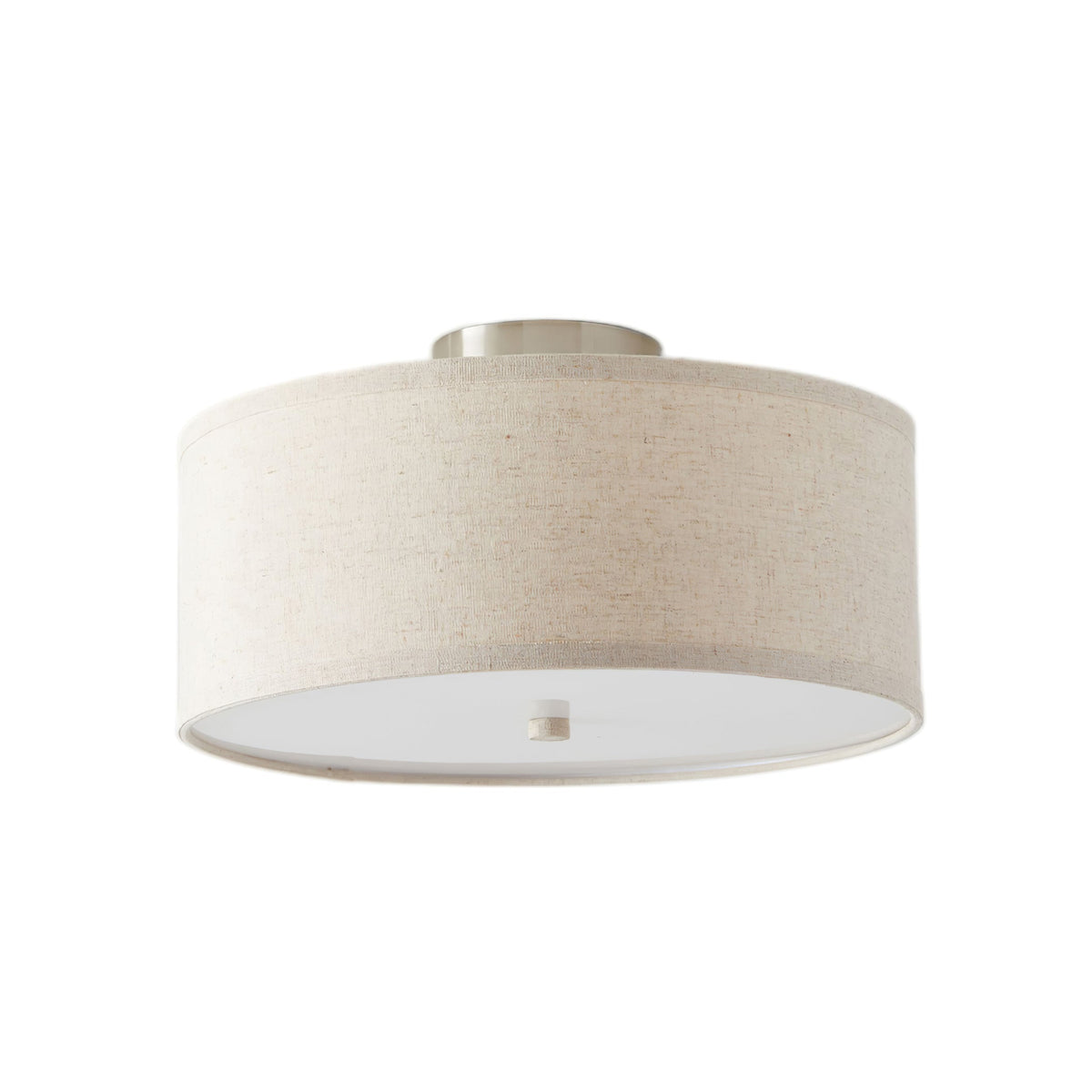 Qilvo loftlampe med linnedskærm, enkel og elegant