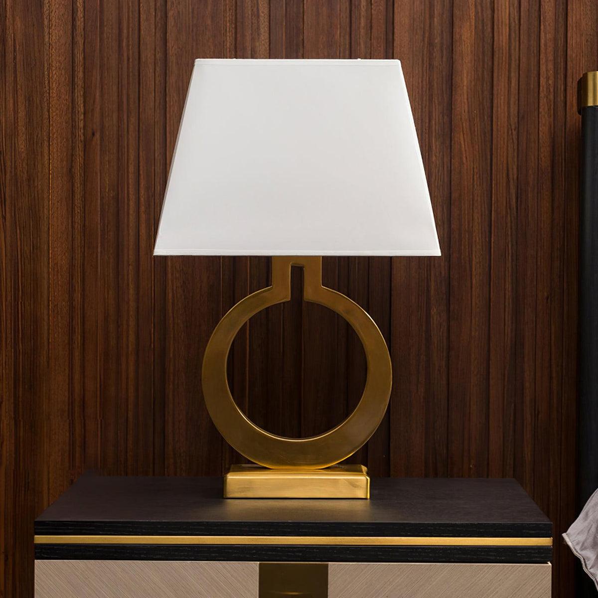 Lyrace hyggelig bordlampe i stof