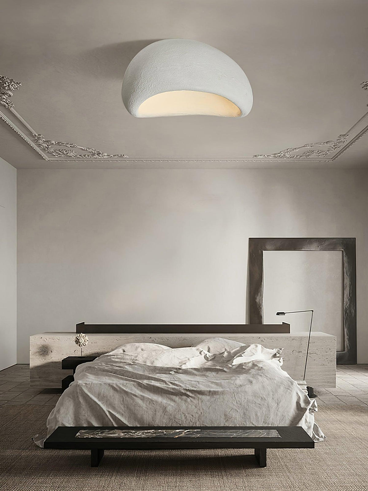 Rivenira loftslampe med japansk wabi-sabi-måne