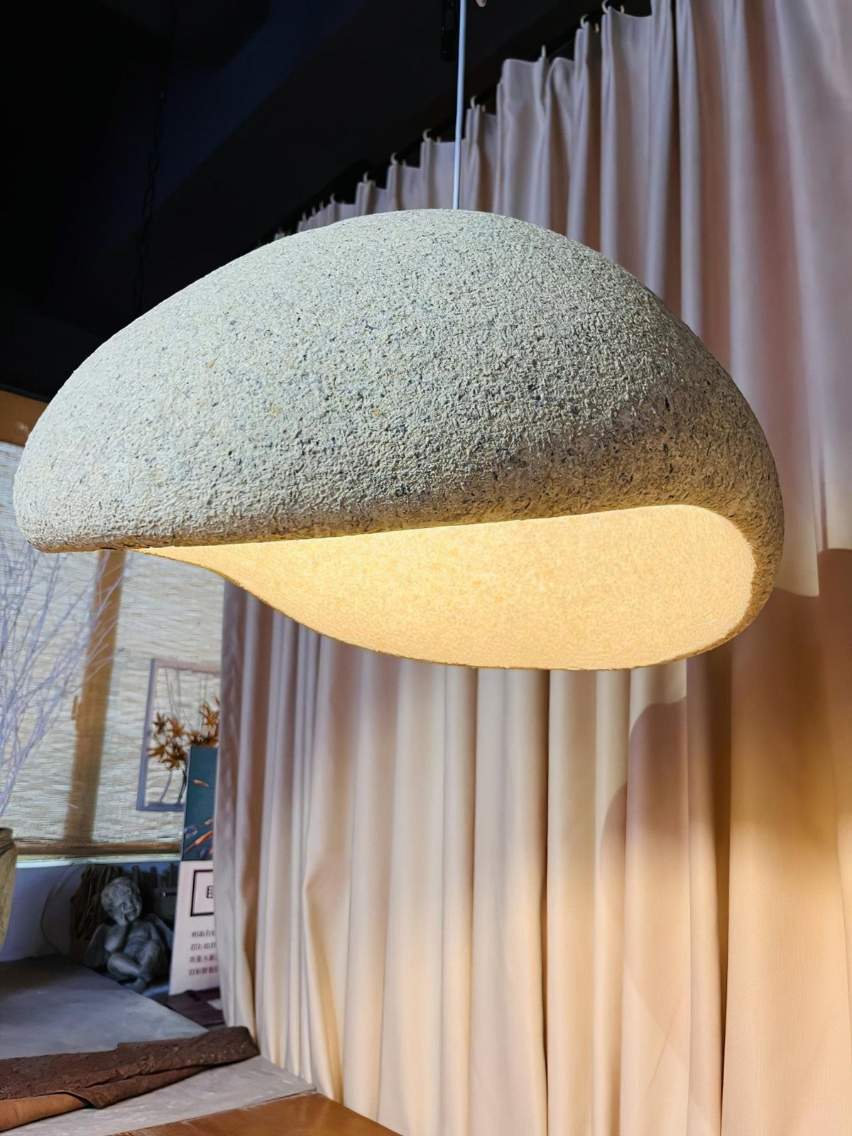 Candeeiro suspenso Tsukiyo Cloud, estilo wabi-sabi