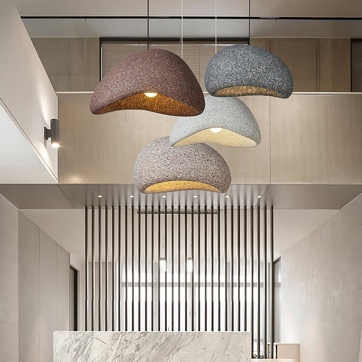 Candeeiro suspenso Tsukiyo Cloud, estilo wabi-sabi