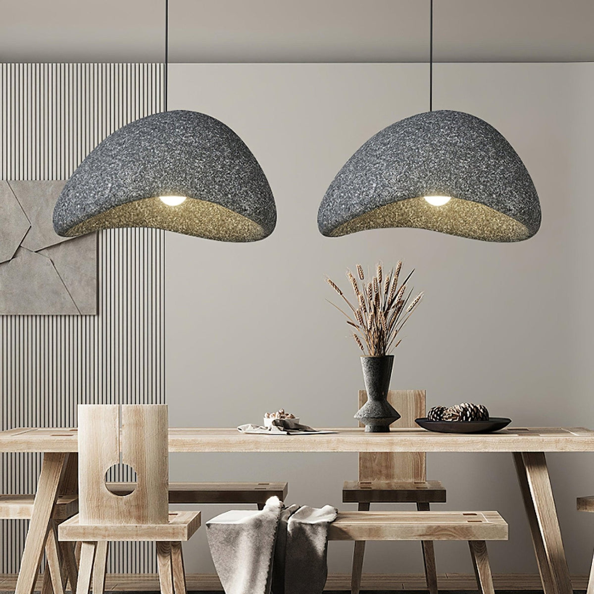 Candeeiro suspenso Tsukiyo Cloud, estilo wabi-sabi