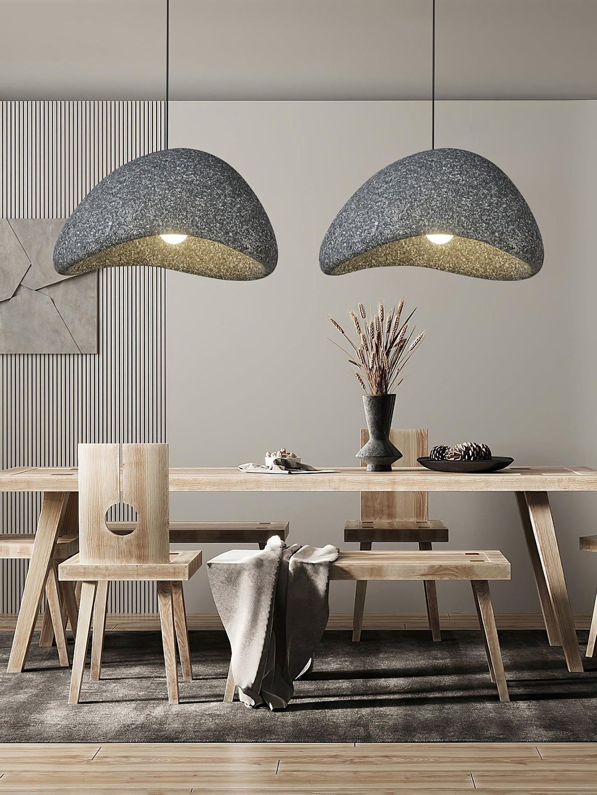 Candeeiro suspenso Tsukiyo Cloud, estilo wabi-sabi