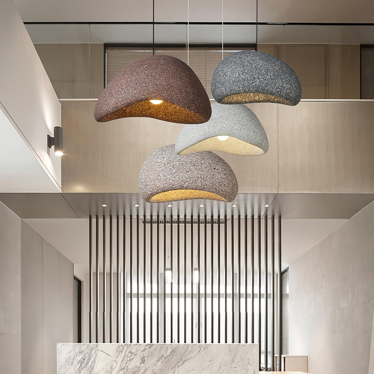 Candeeiro suspenso Tsukiyo Cloud, estilo wabi-sabi