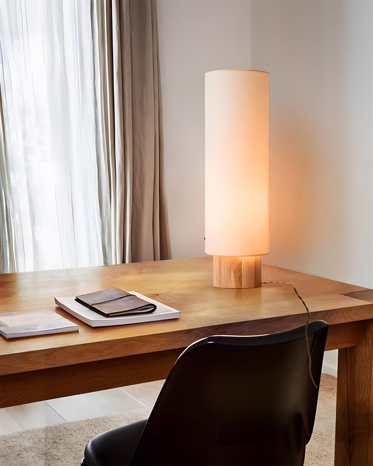 Alderielle Oak Table Lamp