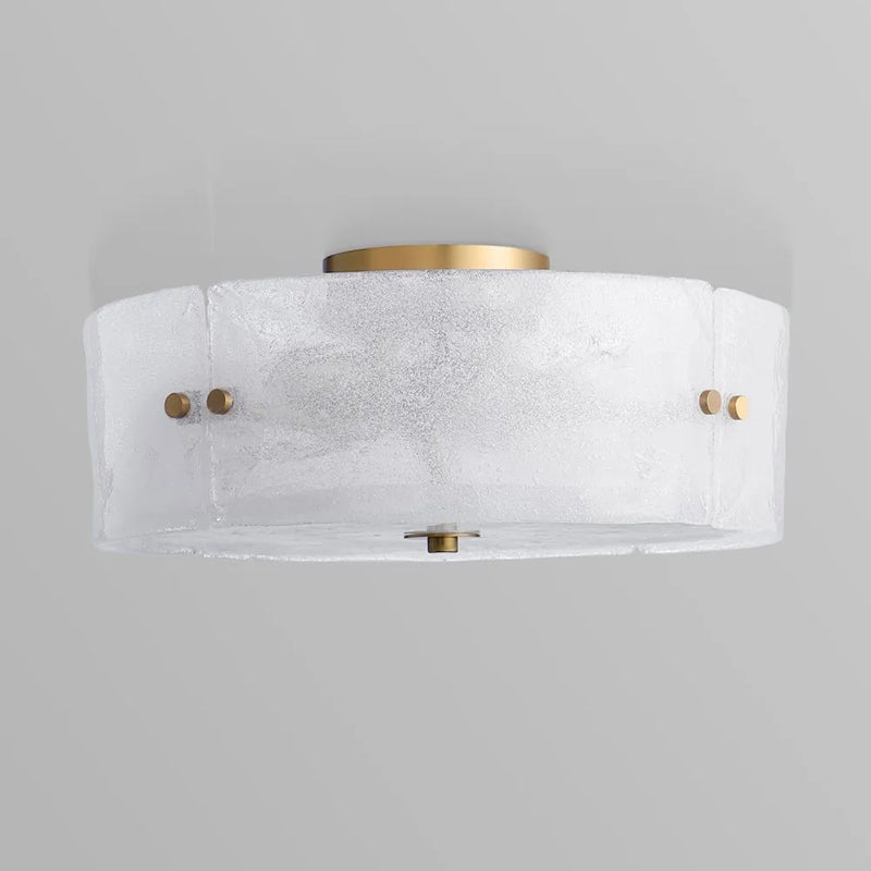 Velenella utanpåliggande lampa i strukturerat glas
