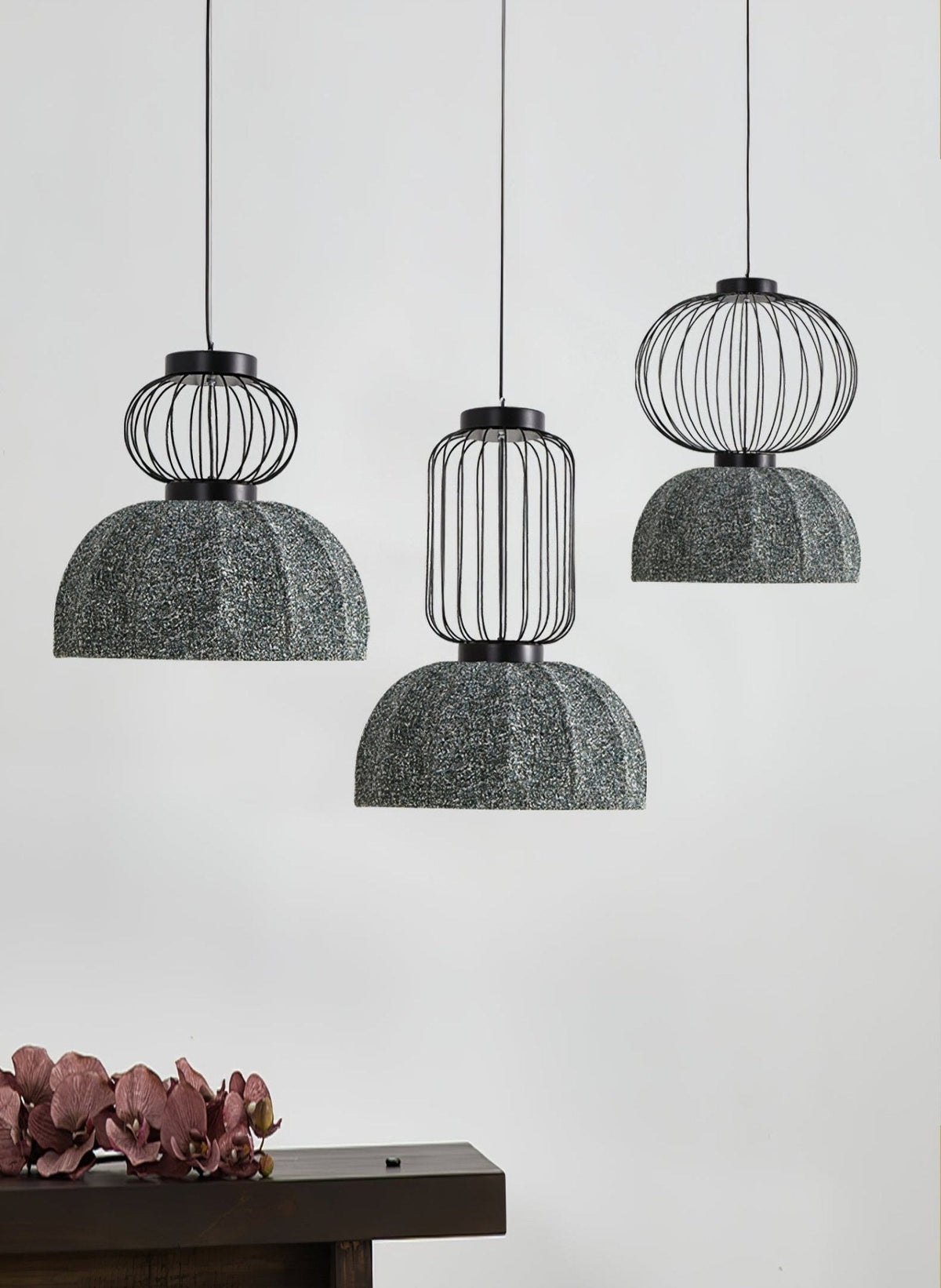 Candeeiro suspenso industrial em tecido Forge
