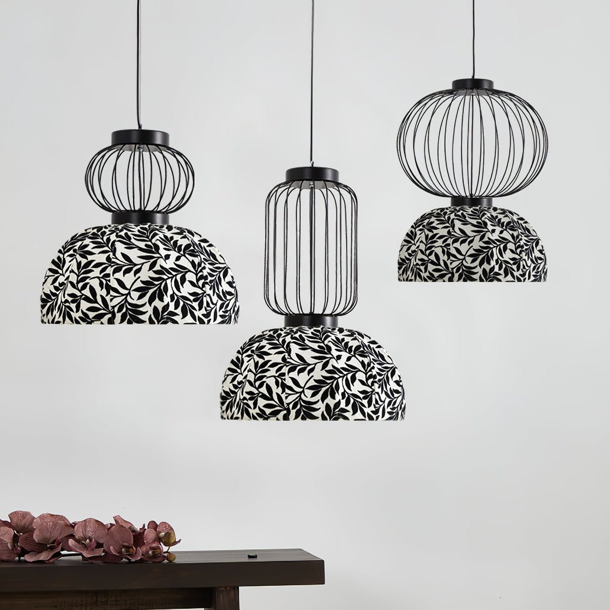 Candeeiro suspenso industrial em tecido Forge