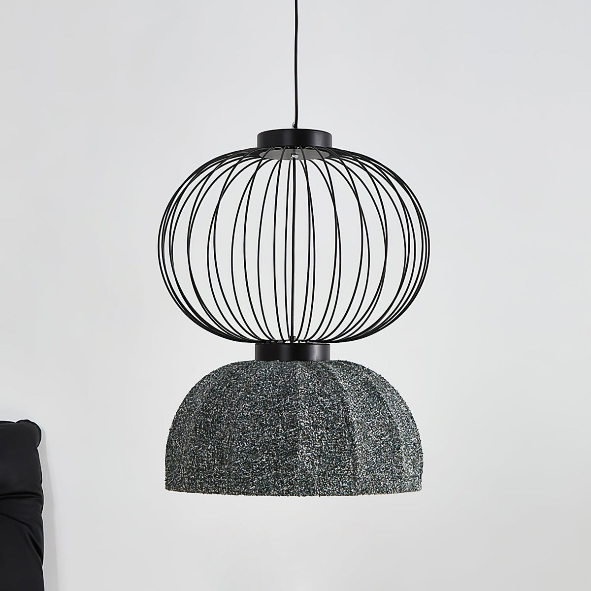 Candeeiro suspenso industrial em tecido Forge