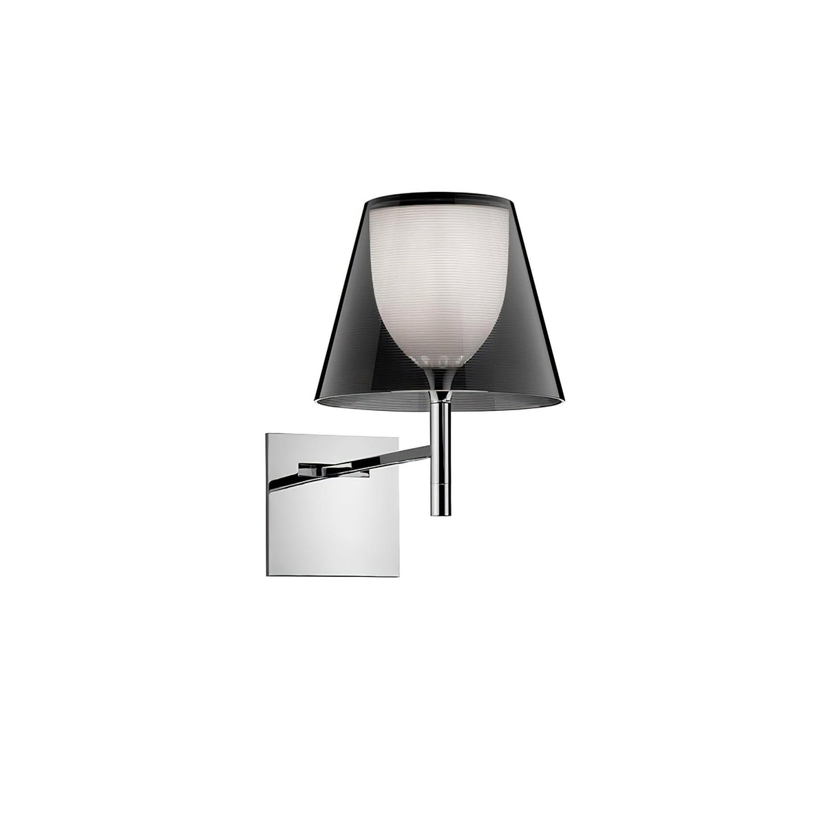 Candeeiro de parede de tecido com prisma cromado Orsore
