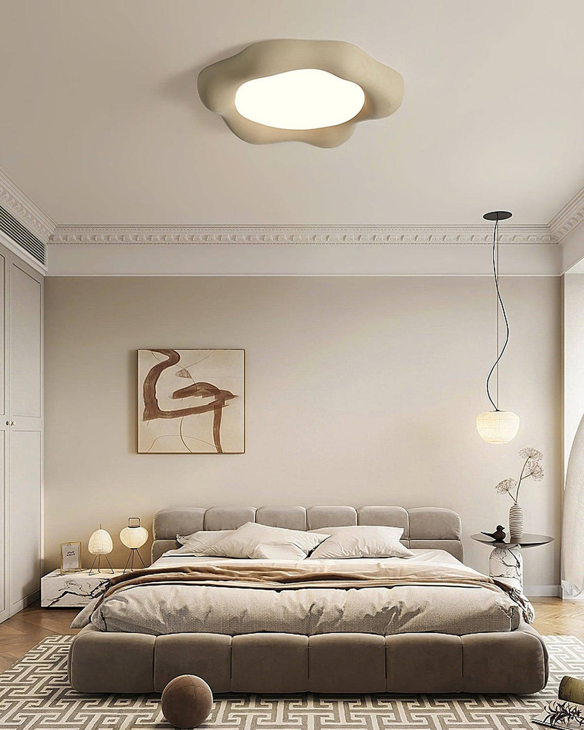 Niruella eksklusiv nordisk kunstlampe i harpiks til loftet